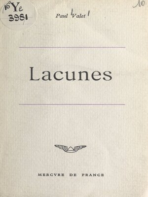 cover image of Lacunes
